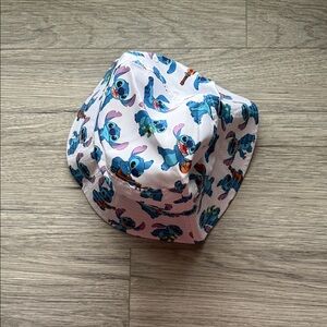 Disney White Bucket Hat with Stitch Character Print